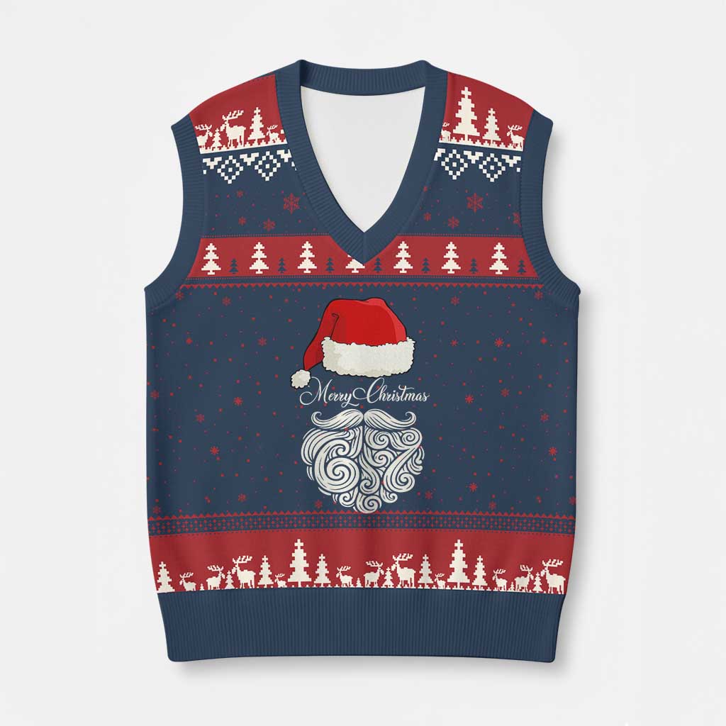 6 7 Xmas 67 Santa Six Seven Meme Merry Xmas V-Neck Knit Sweater Vest - Wonder Print Shop