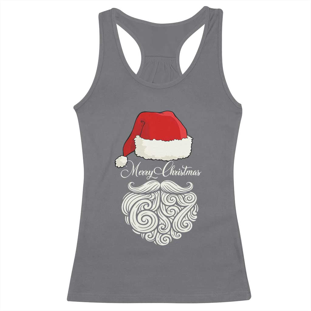 6 7 Xmas 67 Santa Six Seven Meme Merry Christmas Racerback Tank Top - Wonder Print Shop