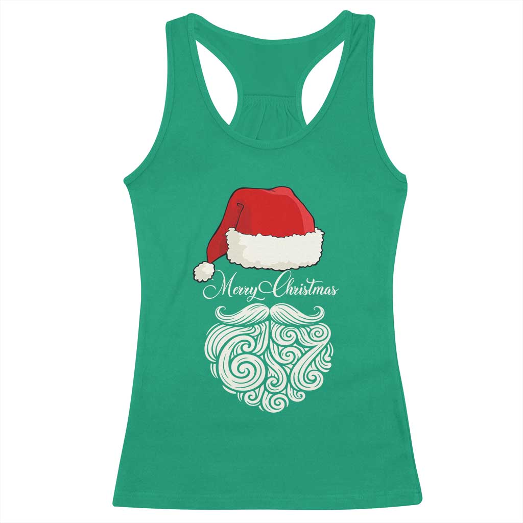 6 7 Xmas 67 Santa Six Seven Meme Merry Christmas Racerback Tank Top - Wonder Print Shop