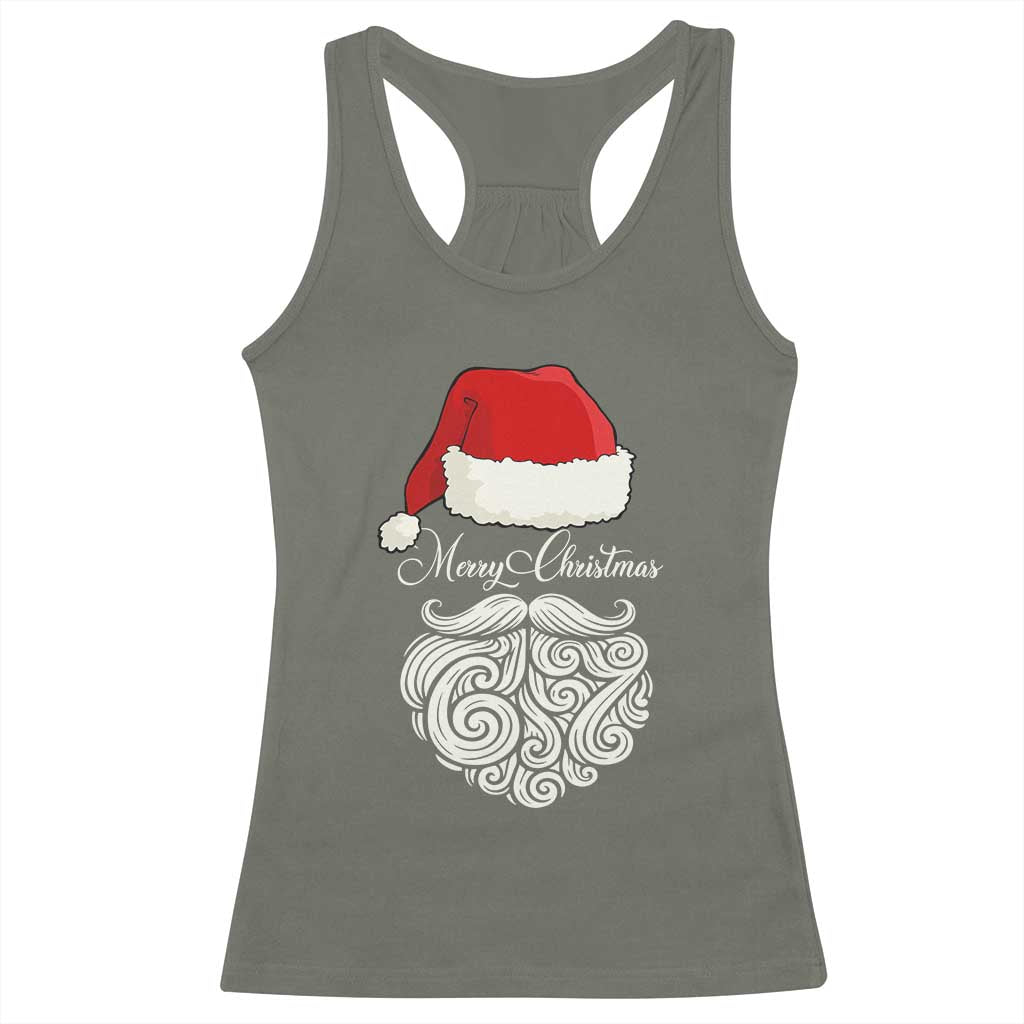 6 7 Xmas 67 Santa Six Seven Meme Merry Christmas Racerback Tank Top - Wonder Print Shop