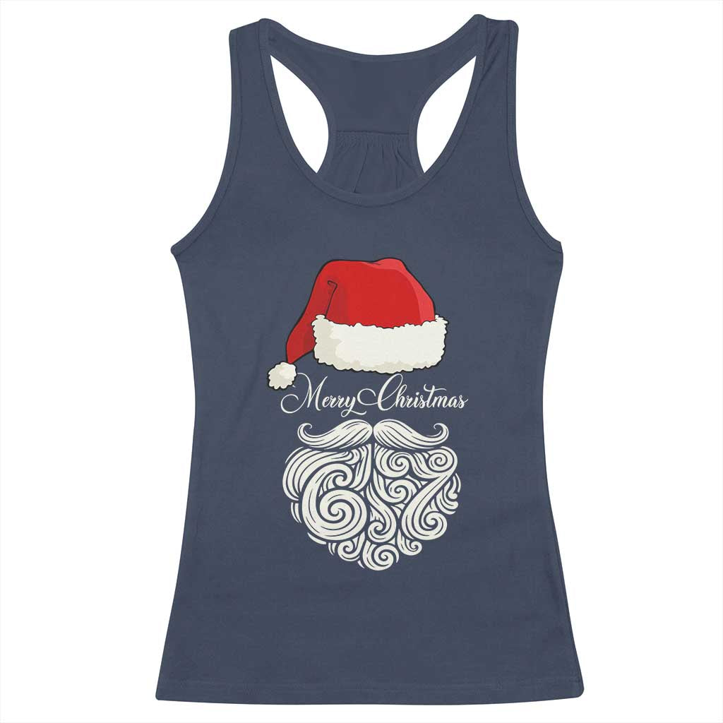 6 7 Xmas 67 Santa Six Seven Meme Merry Christmas Racerback Tank Top - Wonder Print Shop