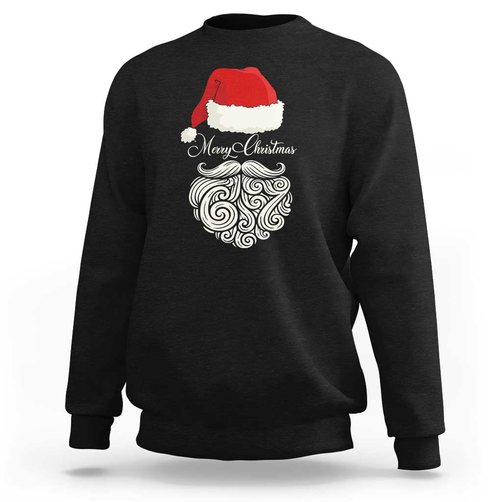 6 7 Xmas 67 Santa Six Seven Meme Merry Christmas Sweatshirt - Wonder Print Shop