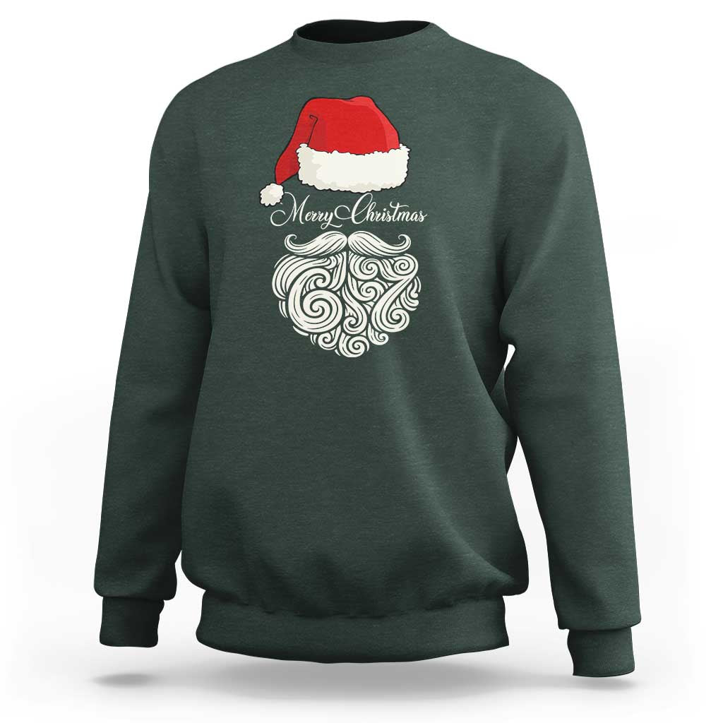 6 7 Xmas 67 Santa Six Seven Meme Merry Christmas Sweatshirt - Wonder Print Shop
