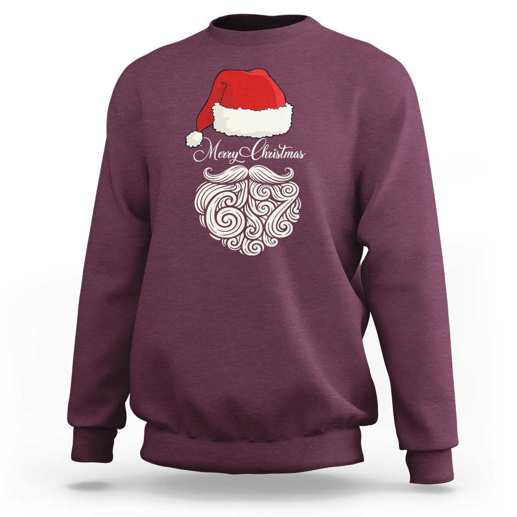 6 7 Xmas 67 Santa Six Seven Meme Merry Christmas Sweatshirt - Wonder Print Shop