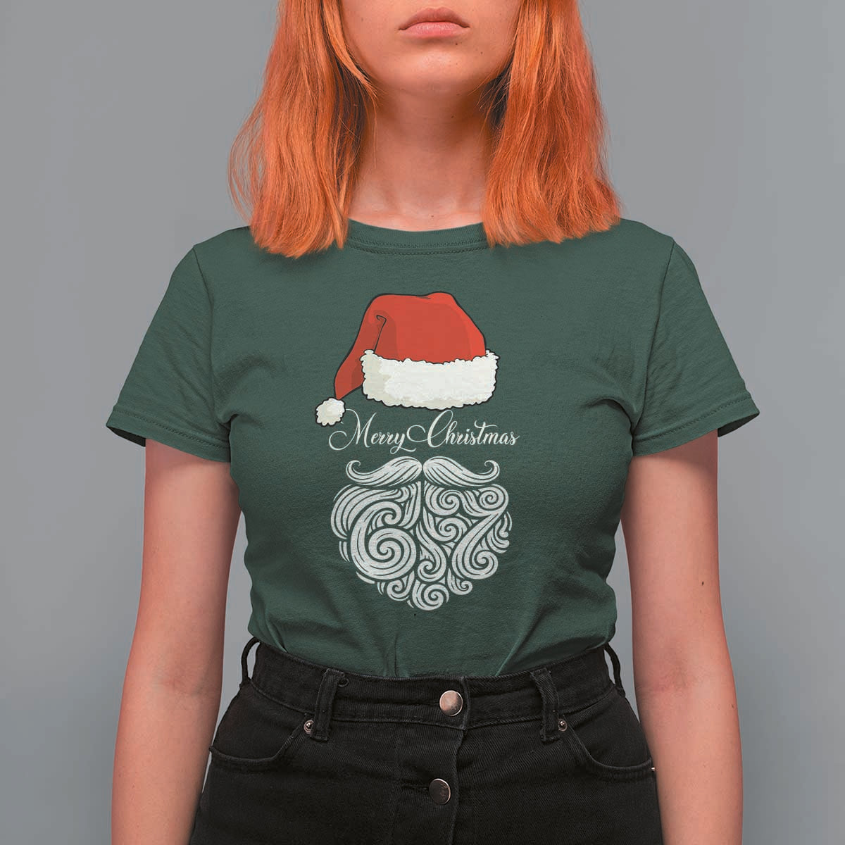 6 7 Xmas 67 Santa Six Seven Meme Merry Christmas T Shirt For Women - Wonder Print Shop