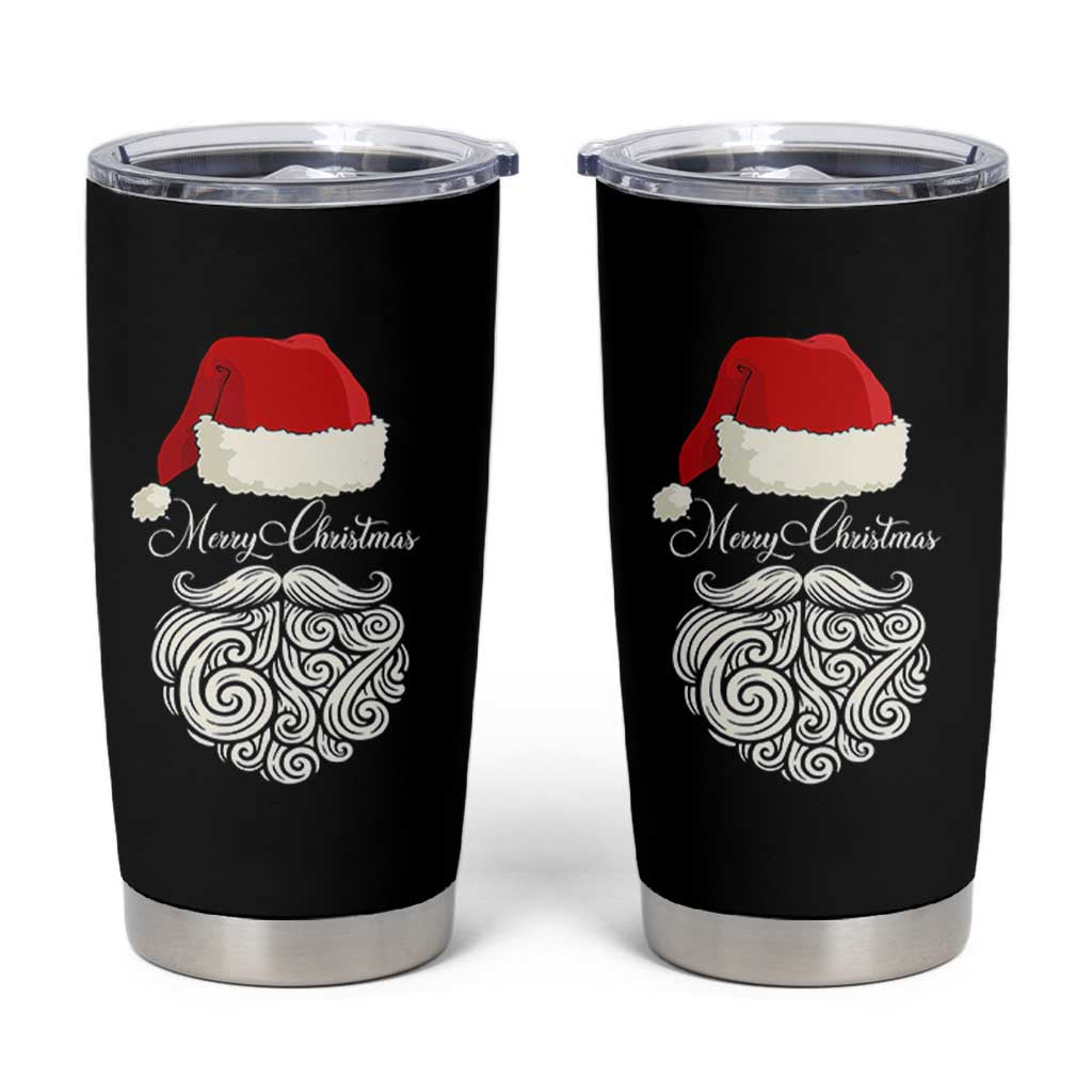 6 7 Xmas 67 Santa Six Seven Meme Merry Christmas Tumbler Cup - Wonder Print Shop