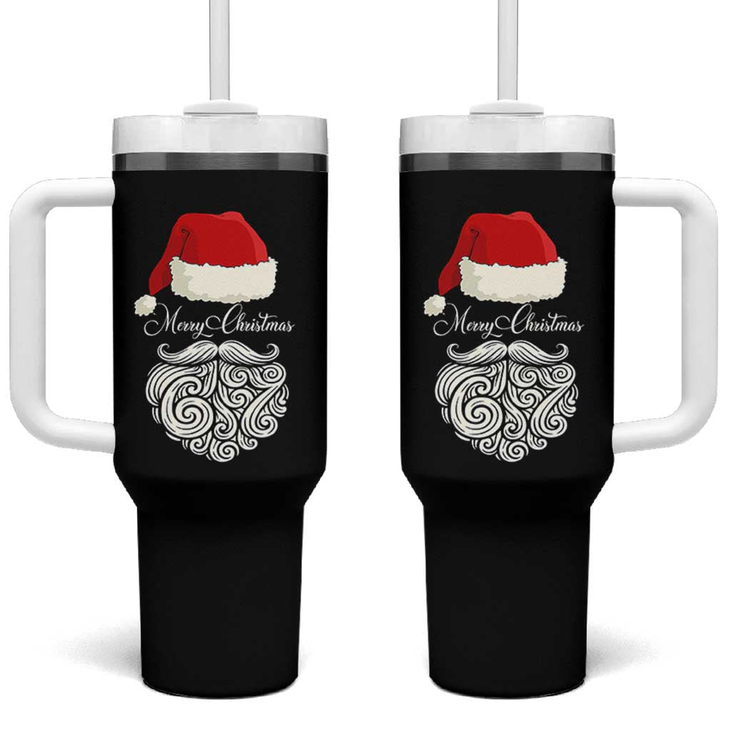 6 7 Xmas 67 Santa Six Seven Meme Merry Christmas Tumbler With Handle - Wonder Print Shop