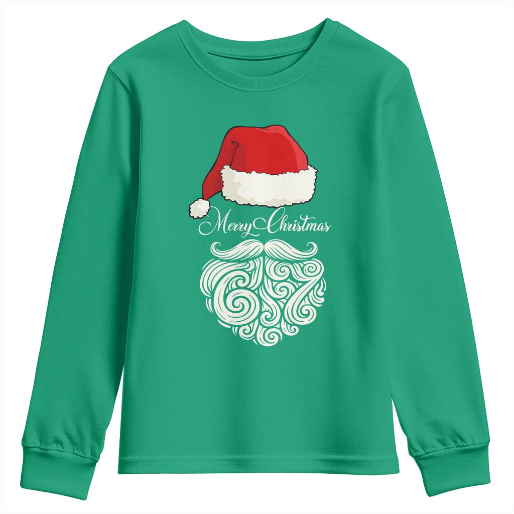 6 7 Xmas 67 Santa Six Seven Meme Merry Christmas Youth Sweatshirt - Wonder Print Shop