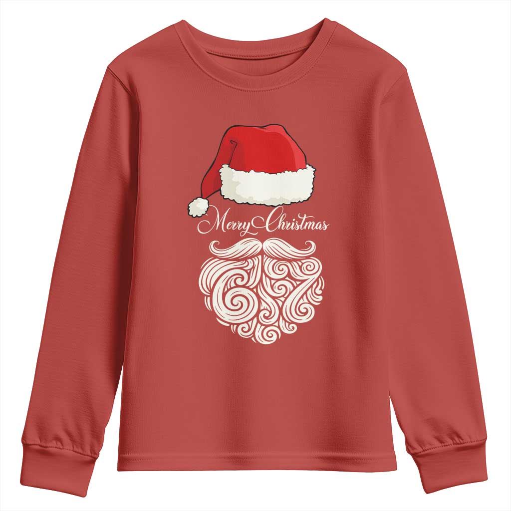 6 7 Xmas 67 Santa Six Seven Meme Merry Christmas Youth Sweatshirt - Wonder Print Shop