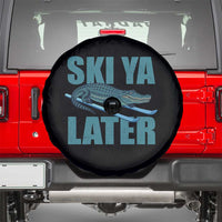 Funny Skiing Alligator Spare Tire Cover Ski Ya Later Skier Winter Sport - Wonder Print Shop