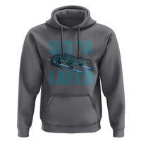 Funny Skiing Alligator Hoodie Ski Ya Later Skier Winter Sport - Wonder Print Shop