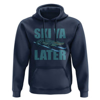Funny Skiing Alligator Hoodie Ski Ya Later Skier Winter Sport - Wonder Print Shop