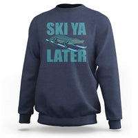 Funny Skiing Alligator Sweatshirt Ski Ya Later Skier Winter Sport - Wonder Print Shop