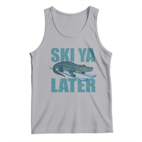 Funny Skiing Alligator Tank Top Ski Ya Later Skier Winter Sport - Wonder Print Shop