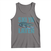 Funny Skiing Alligator Tank Top Ski Ya Later Skier Winter Sport - Wonder Print Shop