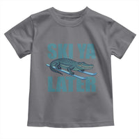 Funny Skiing Alligator Toddler T Shirt Ski Ya Later Skier Winter Sport - Wonder Print Shop