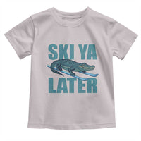 Funny Skiing Alligator Toddler T Shirt Ski Ya Later Skier Winter Sport - Wonder Print Shop
