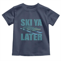 Funny Skiing Alligator Toddler T Shirt Ski Ya Later Skier Winter Sport - Wonder Print Shop