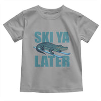 Funny Skiing Alligator Toddler T Shirt Ski Ya Later Skier Winter Sport - Wonder Print Shop