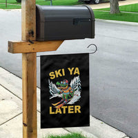 Funny Skiing Alligator Garden Flag Ski Ya Later Skier Snow Mountain Winter Sport - Wonder Print Shop