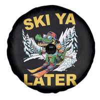 Funny Skiing Alligator Spare Tire Cover Ski Ya Later Skier Snow Mountain Winter Sport - Wonder Print Shop