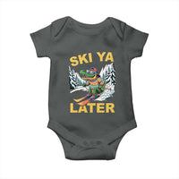 Funny Skiing Alligator Baby Onesie Ski Ya Later Skier Snow Mountain Winter Sport - Wonder Print Shop
