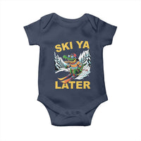 Funny Skiing Alligator Baby Onesie Ski Ya Later Skier Snow Mountain Winter Sport - Wonder Print Shop