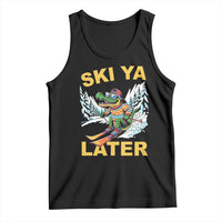 Funny Skiing Alligator Tank Top Ski Ya Later Skier Snow Mountain Winter Sport - Wonder Print Shop