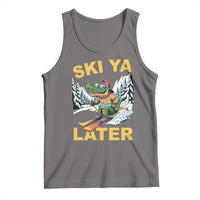 Funny Skiing Alligator Tank Top Ski Ya Later Skier Snow Mountain Winter Sport - Wonder Print Shop