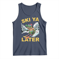 Funny Skiing Alligator Tank Top Ski Ya Later Skier Snow Mountain Winter Sport - Wonder Print Shop