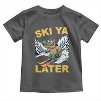 Funny Skiing Alligator Toddler T Shirt Ski Ya Later Skier Snow Mountain Winter Sport - Wonder Print Shop
