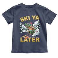 Funny Skiing Alligator Toddler T Shirt Ski Ya Later Skier Snow Mountain Winter Sport - Wonder Print Shop