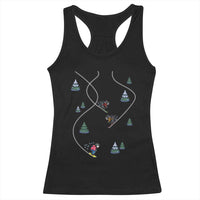 Funny Pixel Ski Snowboard Winter Sport Game Lover Racerback Tank Top - Wonder Print Shop
