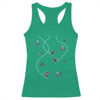 Funny Pixel Ski Snowboard Winter Sport Game Lover Racerback Tank Top - Wonder Print Shop