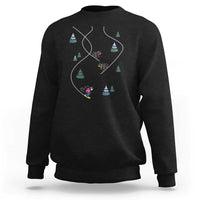 Funny Pixel Ski Snowboard Winter Sport Game Lover Sweatshirt - Wonder Print Shop