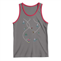 Funny Pixel Ski Snowboard Winter Sport Game Lover Tank Top - Wonder Print Shop