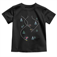 Funny Pixel Ski Snowboard Winter Sport Game Lover Toddler T Shirt - Wonder Print Shop