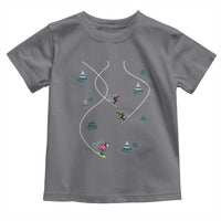 Funny Pixel Ski Snowboard Winter Sport Game Lover Toddler T Shirt - Wonder Print Shop