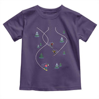 Funny Pixel Ski Snowboard Winter Sport Game Lover Toddler T Shirt - Wonder Print Shop