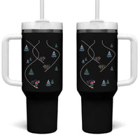 Funny Pixel Ski Snowboard Winter Sport Game Lover Tumbler With Handle - Wonder Print Shop