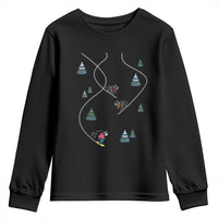 Funny Pixel Ski Snowboard Winter Sport Game Lover Youth Sweatshirt - Wonder Print Shop
