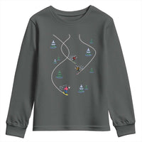 Funny Pixel Ski Snowboard Winter Sport Game Lover Youth Sweatshirt - Wonder Print Shop