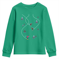 Funny Pixel Ski Snowboard Winter Sport Game Lover Youth Sweatshirt - Wonder Print Shop