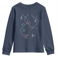 Funny Pixel Ski Snowboard Winter Sport Game Lover Youth Sweatshirt - Wonder Print Shop