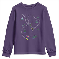 Funny Pixel Ski Snowboard Winter Sport Game Lover Youth Sweatshirt - Wonder Print Shop