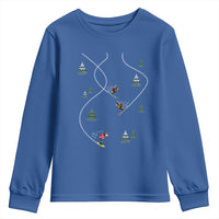 Funny Pixel Ski Snowboard Winter Sport Game Lover Youth Sweatshirt - Wonder Print Shop