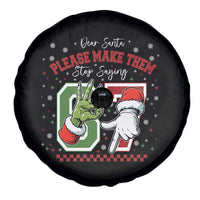 Funny Dear Santa Please Make Them Stop Saying 67 Christmas Spare Tire Cover Six Seven Meme Xmas - Wonder Print Shop