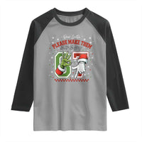 Funny Dear Santa Please Make Them Stop Saying 67 Christmas Raglan Shirt Six Seven Meme Xmas - Wonder Print Shop