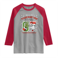 Funny Dear Santa Please Make Them Stop Saying 67 Christmas Raglan Shirt Six Seven Meme Xmas - Wonder Print Shop