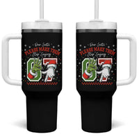 Funny Dear Santa Please Make Them Stop Saying 67 Christmas Tumbler With Handle Six Seven Meme Xmas - Wonder Print Shop